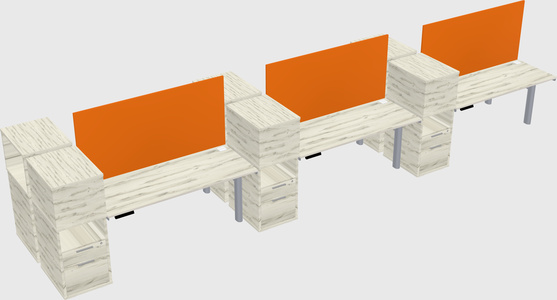 Shared electric desk + cabinet