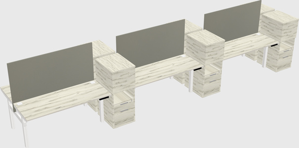 Shared electric desk + cabinet