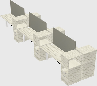 Shared electric desk + cabinet