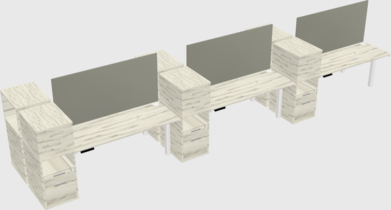 Shared electric desk + cabinet