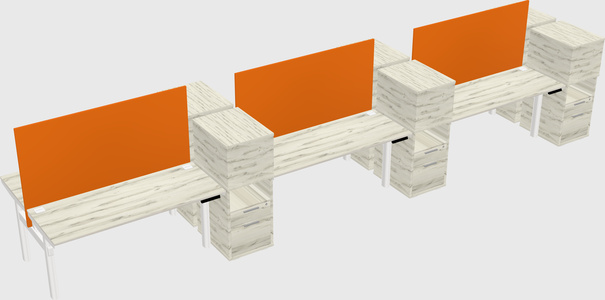 Shared electric desk + cabinet