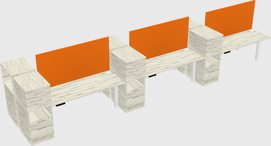 Shared electric desk + cabinet