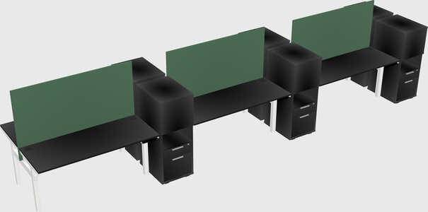 Shared electric desk + cabinet