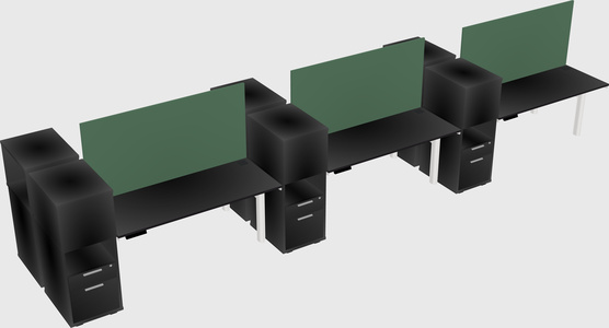 Shared electric desk + cabinet