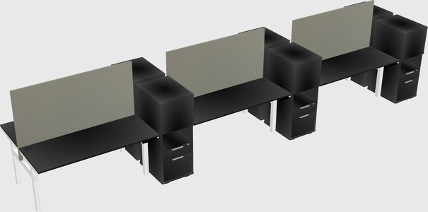 Shared electric desk + cabinet