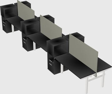 Shared electric desk + cabinet