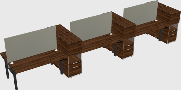 Shared electric desk + cabinet