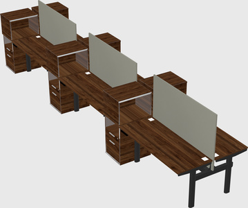 Shared electric desk + cabinet
