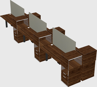 Shared electric desk + cabinet