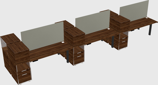 Shared electric desk + cabinet