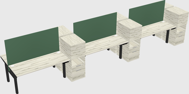 Shared electric desk + cabinet