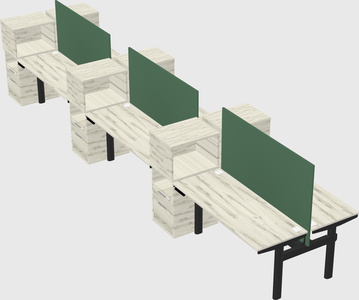 Shared electric desk + cabinet