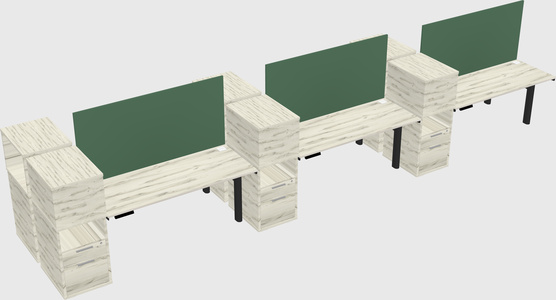Shared electric desk + cabinet