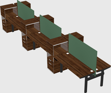 Shared electric desk + cabinet