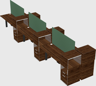 Shared electric desk + cabinet