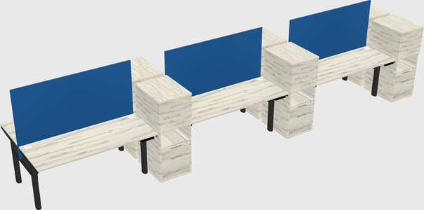 Shared electric desk + cabinet