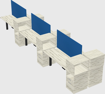 Shared electric desk + cabinet