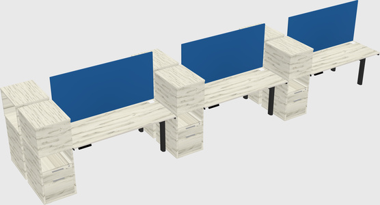 Shared electric desk + cabinet