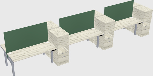 Shared electric desk + cabinet