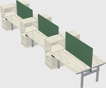 Shared electric desk + cabinet