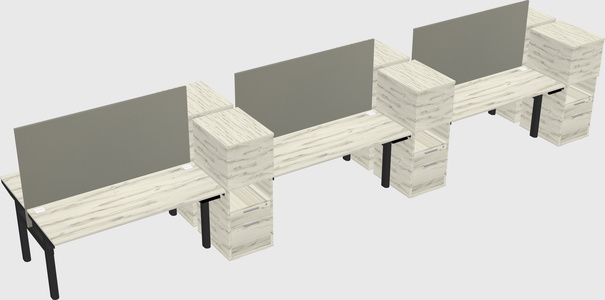 Shared electric desk + cabinet