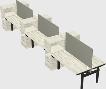 Shared electric desk + cabinet
