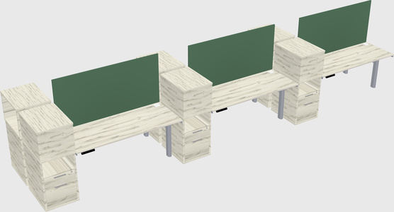 Shared electric desk + cabinet