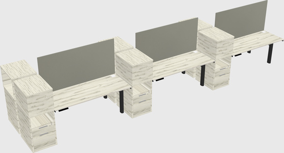Shared electric desk + cabinet