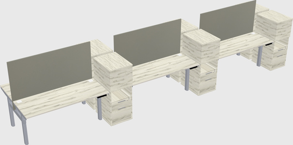Shared electric desk + cabinet