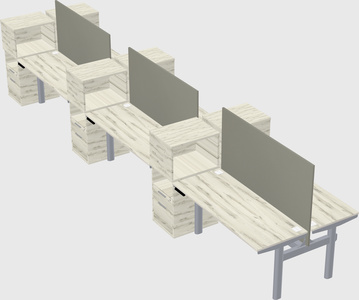 Shared electric desk + cabinet