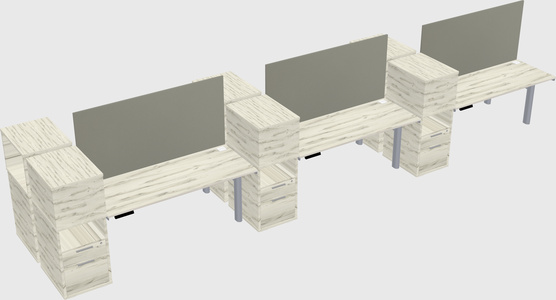 Shared electric desk + cabinet