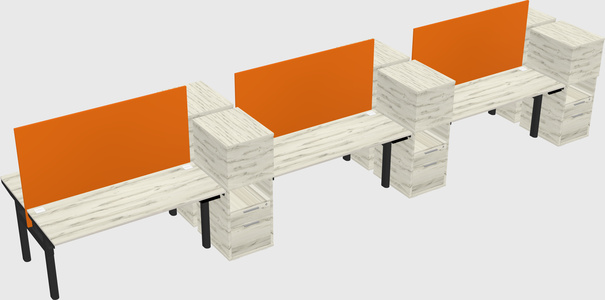 Shared electric desk + cabinet