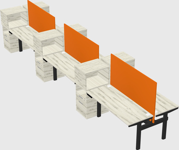 Shared electric desk + cabinet
