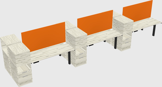 Shared electric desk + cabinet