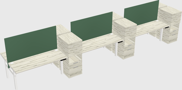 Shared electric desk + cabinet
