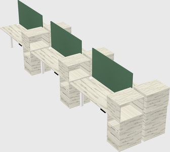 Shared electric desk + cabinet