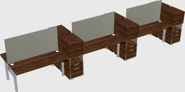 Shared electric desk + cabinet