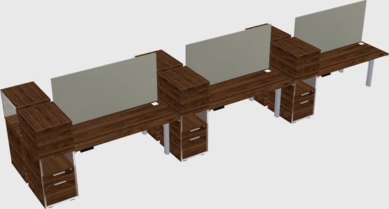 Shared electric desk + cabinet