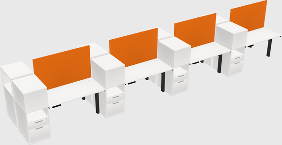 Shared electric desk + cabinet