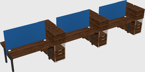 Shared electric desk + cabinet