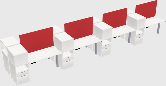 Shared electric desk + cabinet