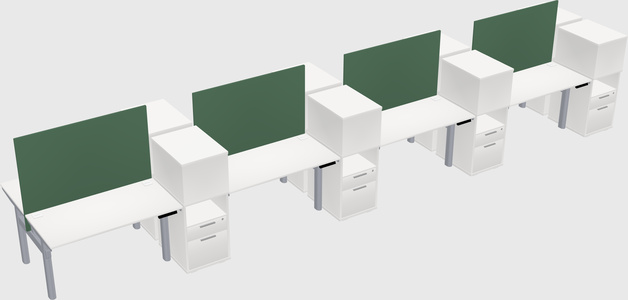 Shared electric desk + cabinet