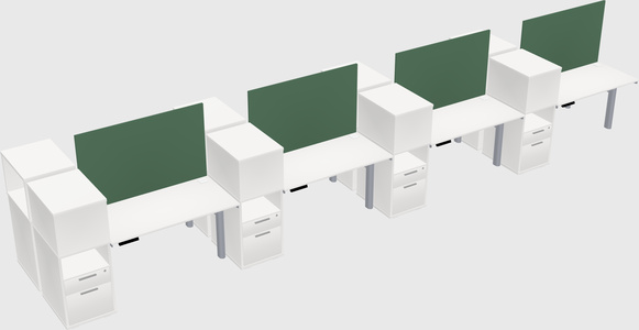 Shared electric desk + cabinet