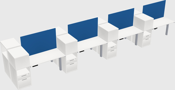 Shared electric desk + cabinet