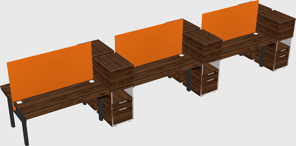 Shared electric desk + cabinet