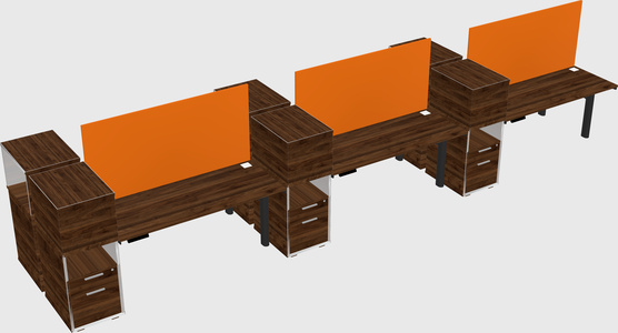 Shared electric desk + cabinet
