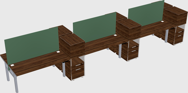 Shared electric desk + cabinet