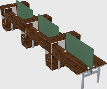 Shared electric desk + cabinet