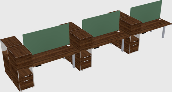 Shared electric desk + cabinet