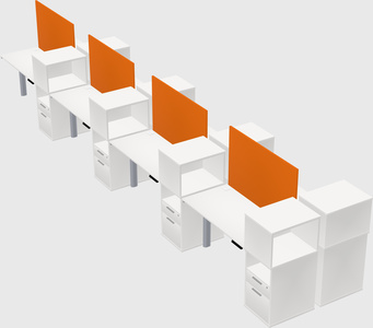 Shared electric desk + cabinet